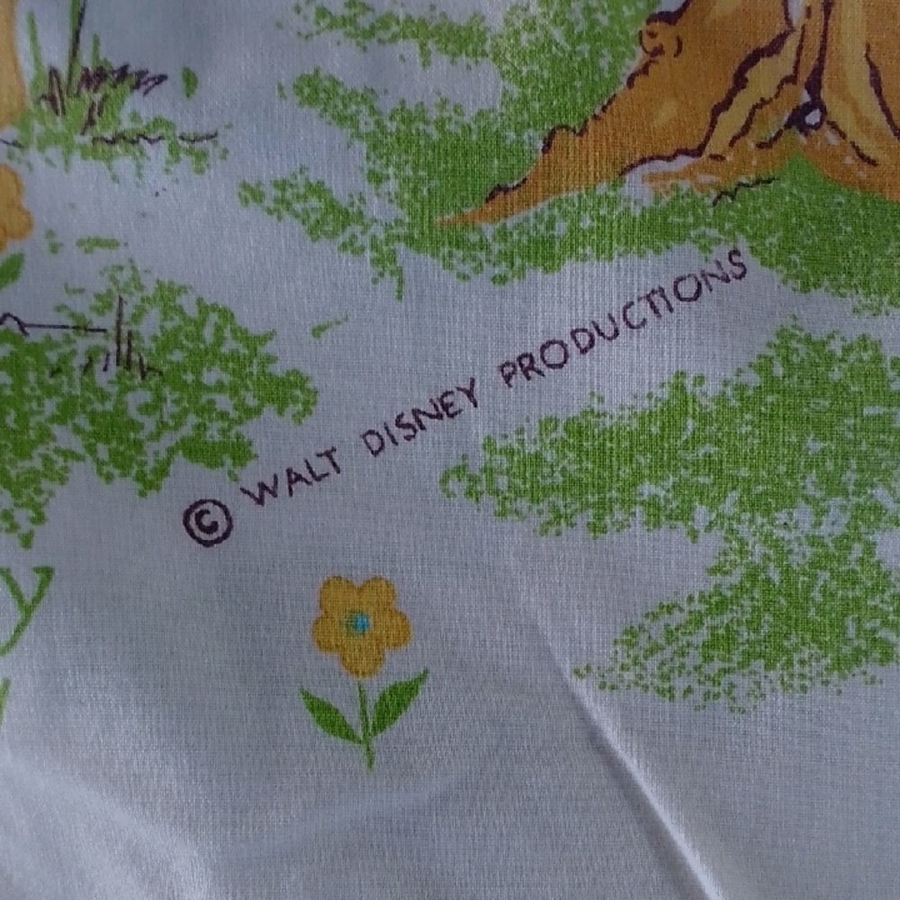 Vintage 1970s–1980s Winnie the Pooh Flat Bed Sheet Sears Roebuck & Co. - Picture 5 of 8